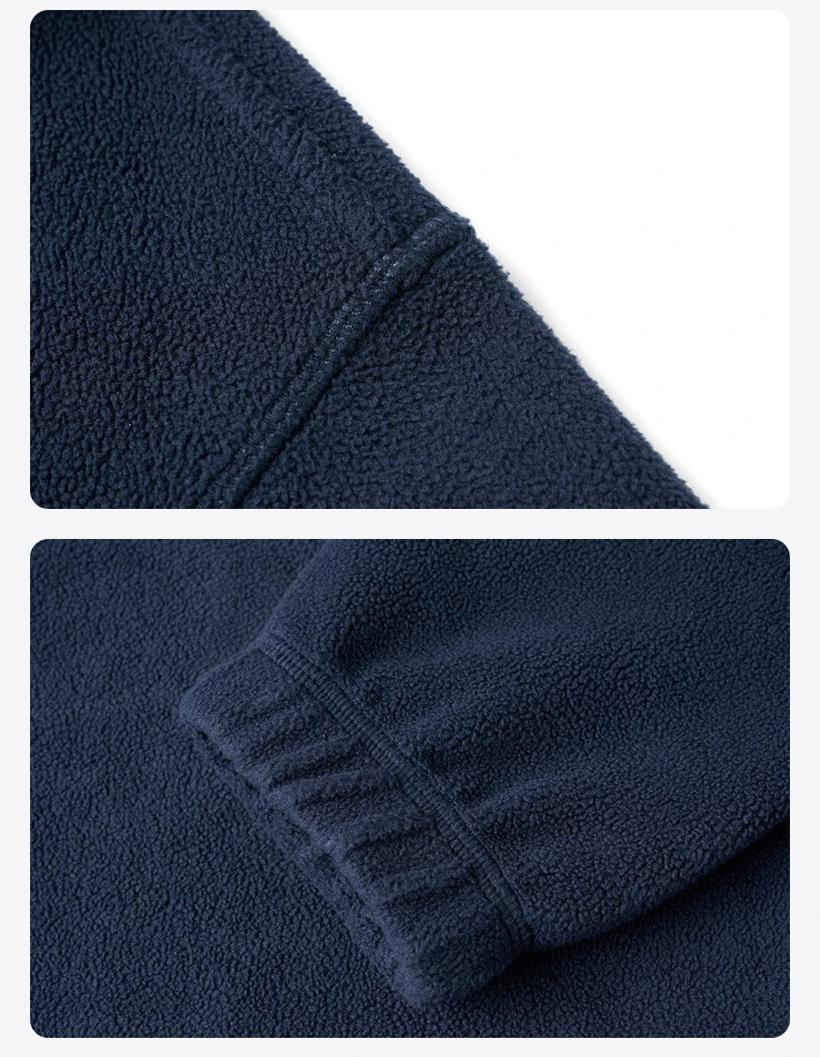 Autumn Winter New Oversize Comfortable Polar Fleece Hoodies Men Warm Logo Embroidery High Quality Sweatshirts