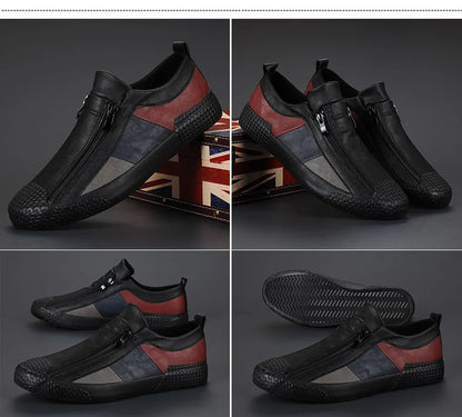 Handmade Leather Casual Shoes for Men Shoes Design Sneakers Man Comfortable Leather Shoes Men Loafers