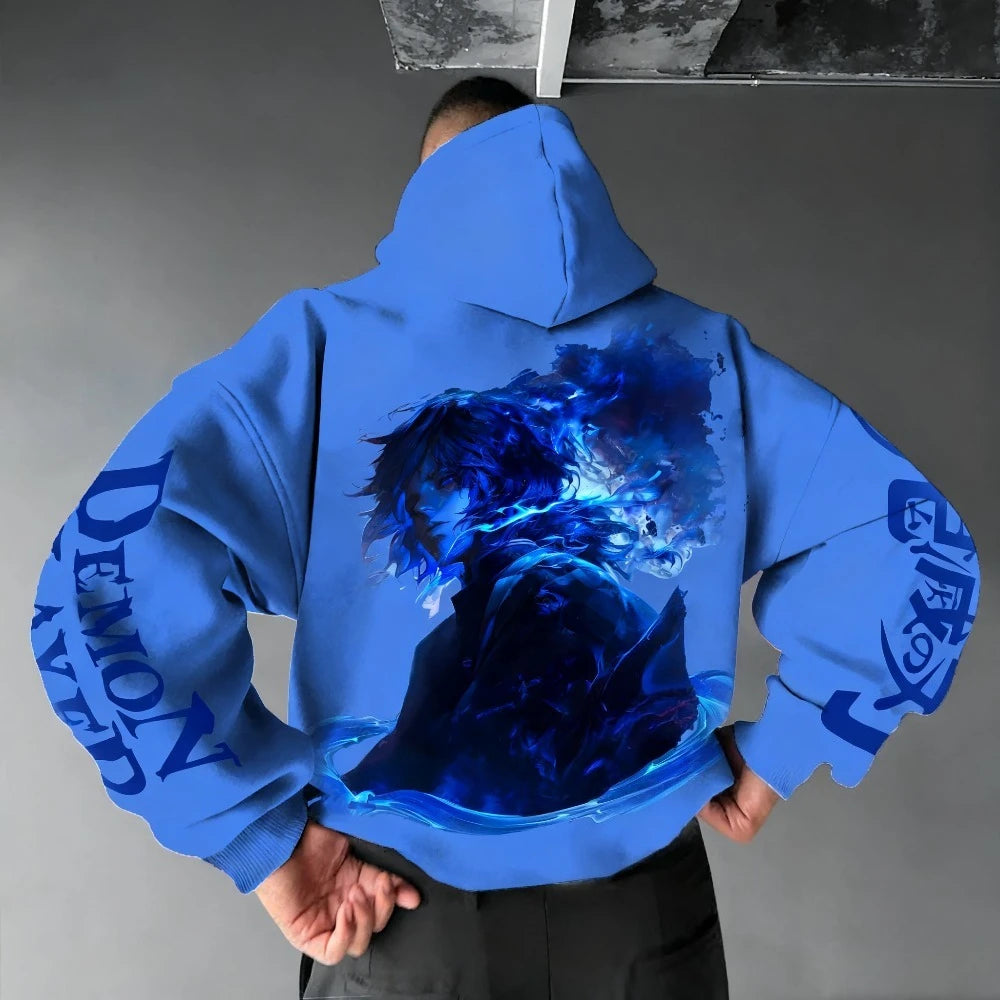 Demon Slayer Anime New Original Hoodie 2025 Autumn and Winter Men's and Women's Street Casual Loose American Hip Hop Sweater Top