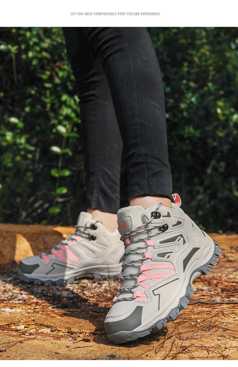 2025 New Hiking Shoes Unisex Outdoor Hiking Sports Shoes Camping Boots Ladies Waterproof Walking Shoes Non-slip Hiking Shoes