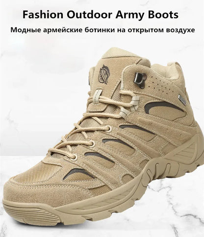 New Men's Boots Fashion Outdoor Boots Breathable Hiking Boots Autumn Shoes Sneakers lightweight Non-slip Men Desert Ankle Boots
