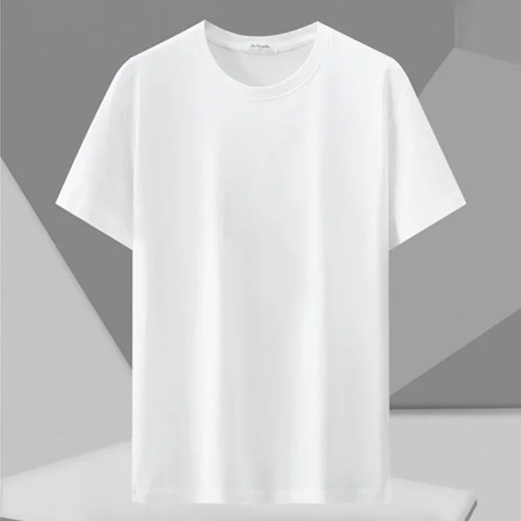 Men's Printed T-shirt Plus Size Black Tops 110-180kg 5XL 6XL 7XL 100% Cotton Loose Oversized Tees Big Size Men Clothing 티셔츠