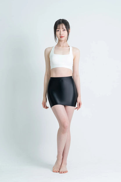 satin glossy Skirt Elastic Smooth Gloss Tight Skirt Oil Solid Color Half Skirt Satin glossy Wrap Hip Short Skirt