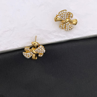 Conjunto de Joias Femininas Banhadas a Ouro 18k, Design Clássico, Colar, Brinco, Pulseira e Anel, Conjunto de 4 Peças, Joias para Festa de Casamento, Itália