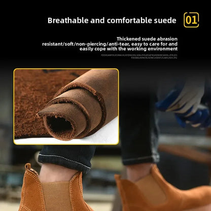 Breathable, Anti Smashing, Wear-resistant Labor Protection Shoes, Welding Boots, Lightweight and Safe Shoes for Summer