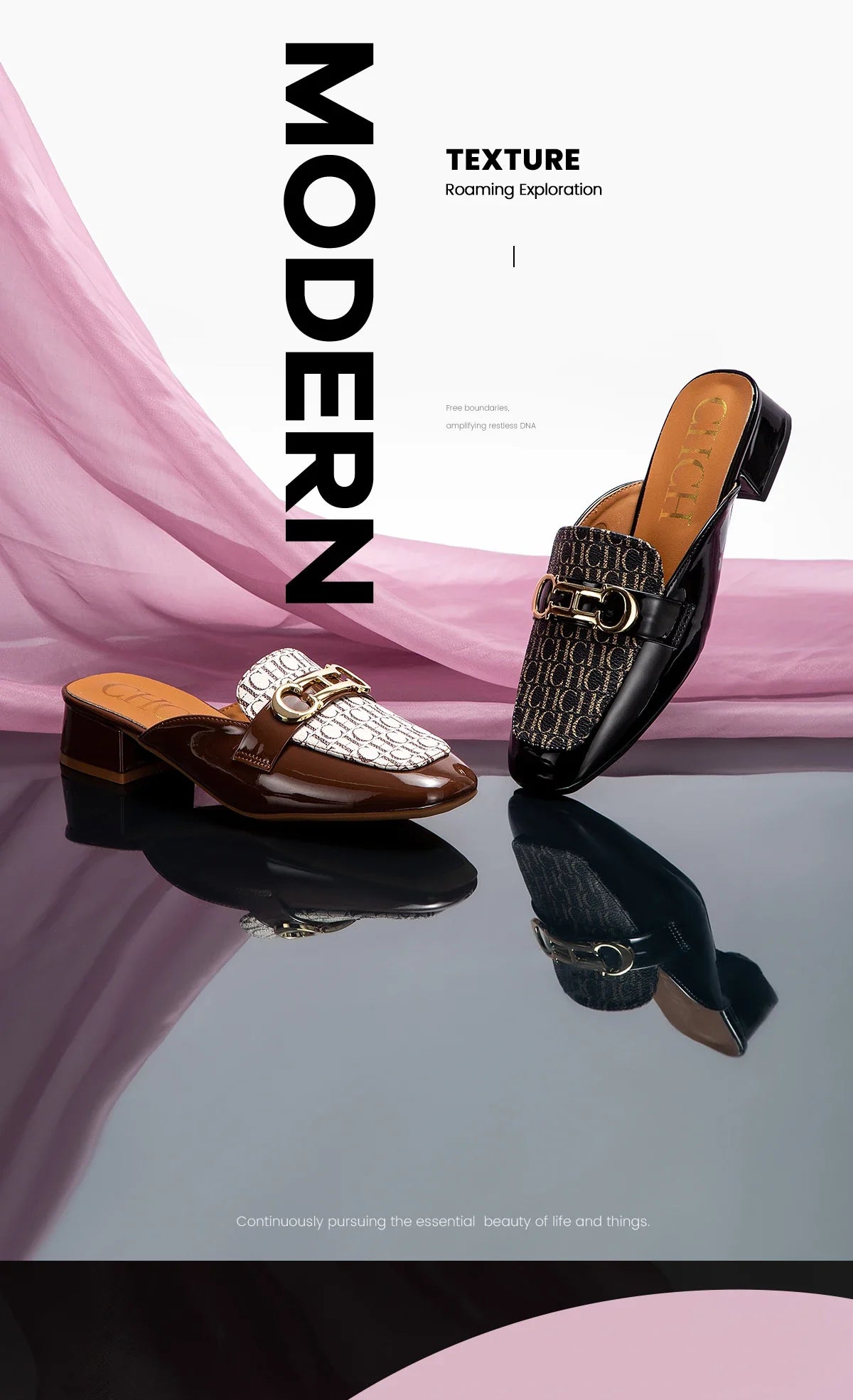 Buckle Mules for Women Round Toe Backless Flat Mules Slides Mules Shoes Ladies Slip-on Loafers students