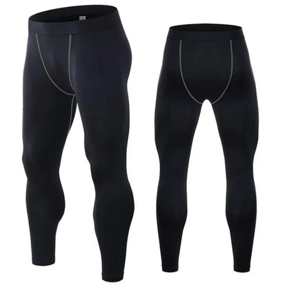 Men's compression sports pants fast drying fitness sports pants running tight pants training tight pants black red gray line