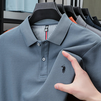 Luxury autumn and winter new Paul brand exquisite embroidered T-shirt high-end mens brand business casual comfortable polo shirt