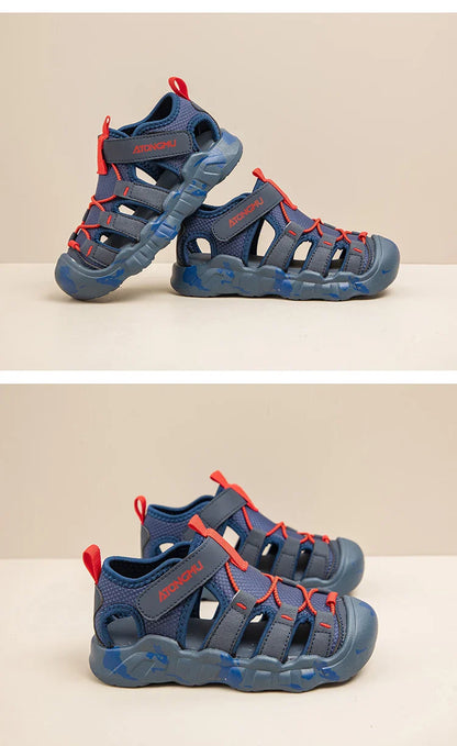 Children Casual Sandals for Boys Girls Sports Sandals New Summer Soft Beach Shoes Toes Capped Outdoor Play Cut-outs Breathable