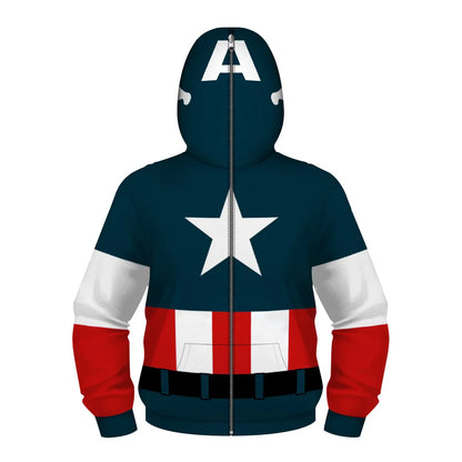 New AnimeSpider Man Iron Man Hoodie Kids Superhero Cosplay Jacket Boys Girls Zipper Star Wars Sweatshirt for Halloween Party
