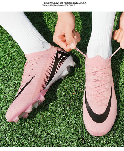 High-quality Breathable Soccer Cleats for Men Women Outdoor Artificial Grass Match Training FG Football Shoes