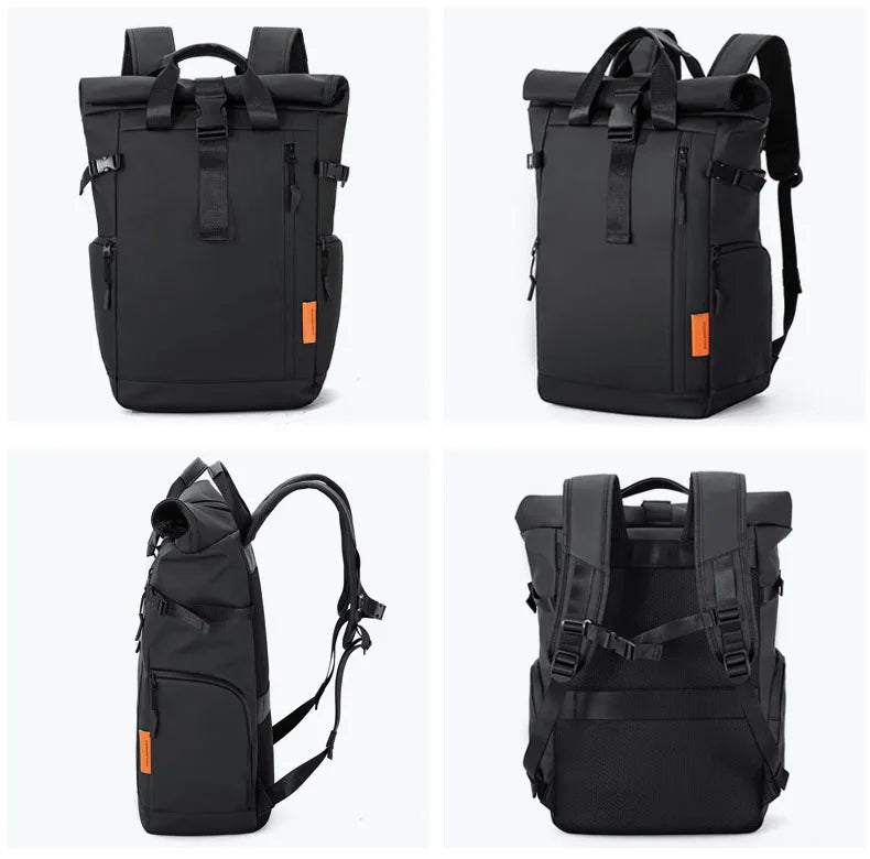 Men's Travel Bag 15.6inch Laptop Computer Backpack Outdoor Waterproof Camping Hiking School Bag College Business Rucksack