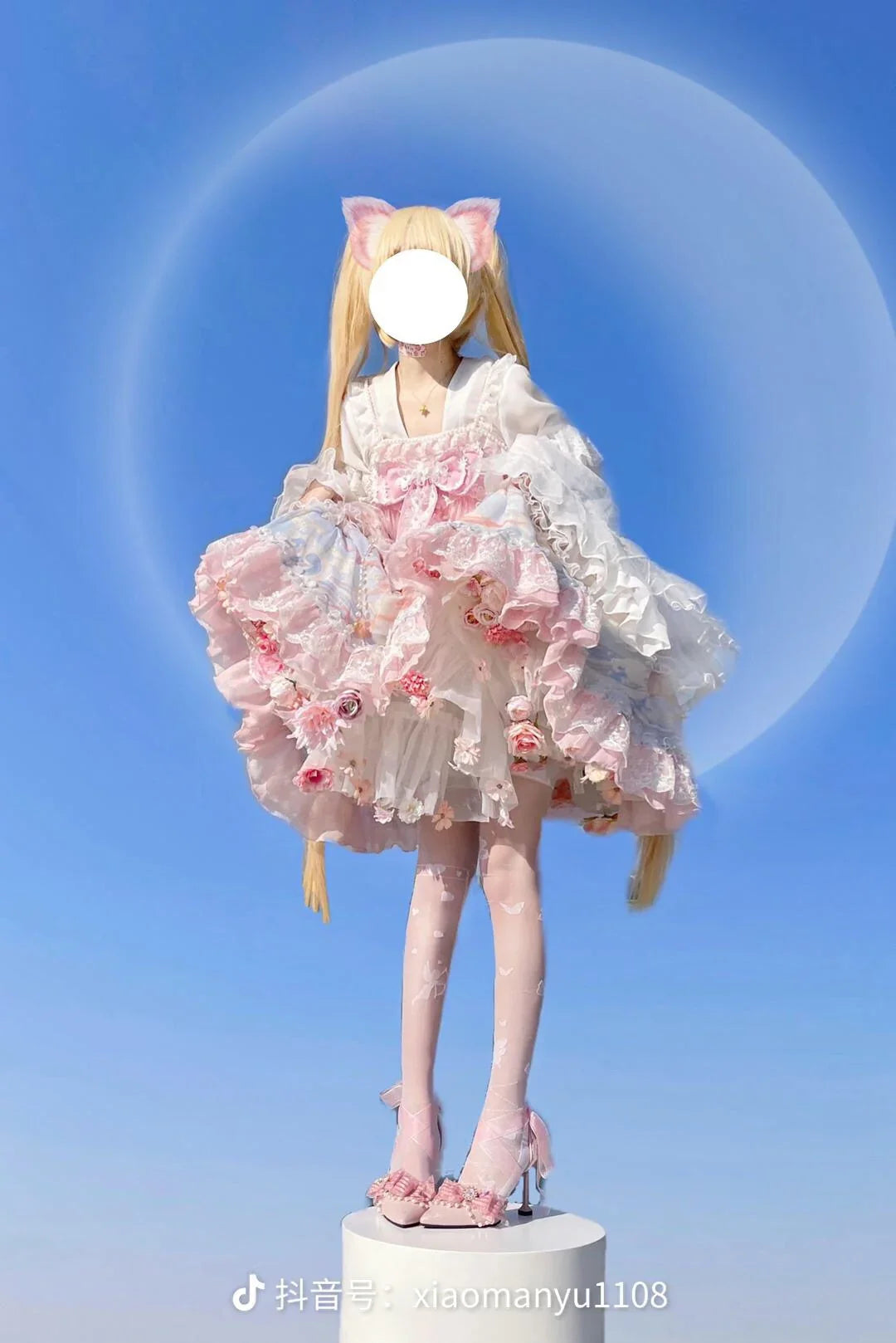 Flowers Crinoline Sweet Fairy Lolita 2024 Spring and Summer Bubble Skirt Gorgeous French Elegant Girl Women's Organza Midi Skirt