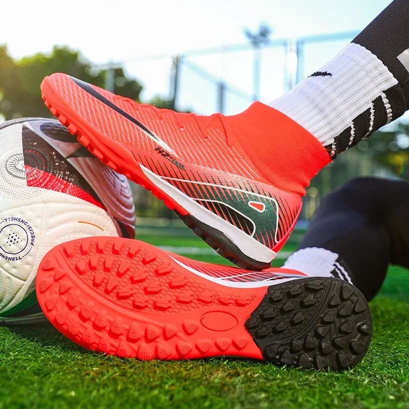 New Men Women Professional Football Boots Training Cleats Sport Sneakers Trainer Lightweight Grass Non-slip Match Soccer Shoes