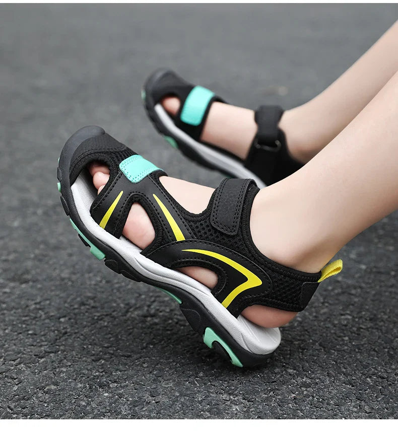 2025 Summer Boys Sandals Kids Shoes Fashion Flats Toddler Baby Girls Sandals Non-slip Casual Beach Children Outdoor Shoes