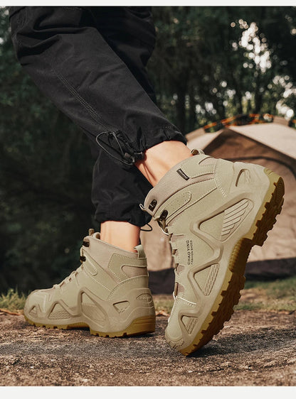Men Tactical Boots Army Boots Mens Military Desert Waterproof Work Safety Shoes Climbing Hiking Shoes Ankle Men Outdoor Boots
