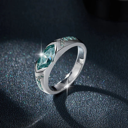 5x10mm Marquise Cut Mossanite Rings for Women Man 925 Sterling Sliver with Gold Plated Jewelry Ladies Band Women's Ring