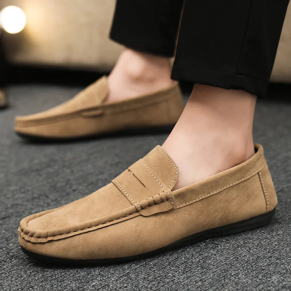 Men Loafers Soft High Quality Spring Autumn Shoes Men Casual Shoes Warm Slip on Flats Driving Shoes