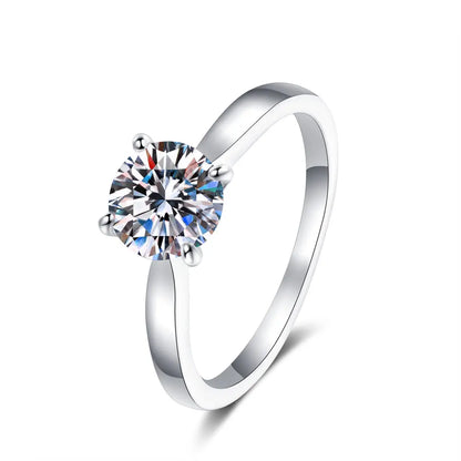 D VVS1 Moissanite Rings for Women Man 4 Prong Solitiare Engagement Wedding Diamond Ring with GRA Certified s925 Sliver