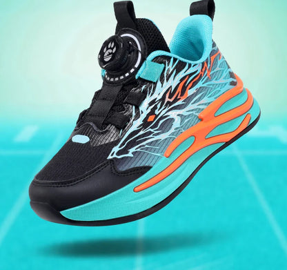 New Anti-skid Leather Kids Sneakers for Boys Running Walking Lightweight Casual Shoes With Fashion Dragon Pattern Size 31-38