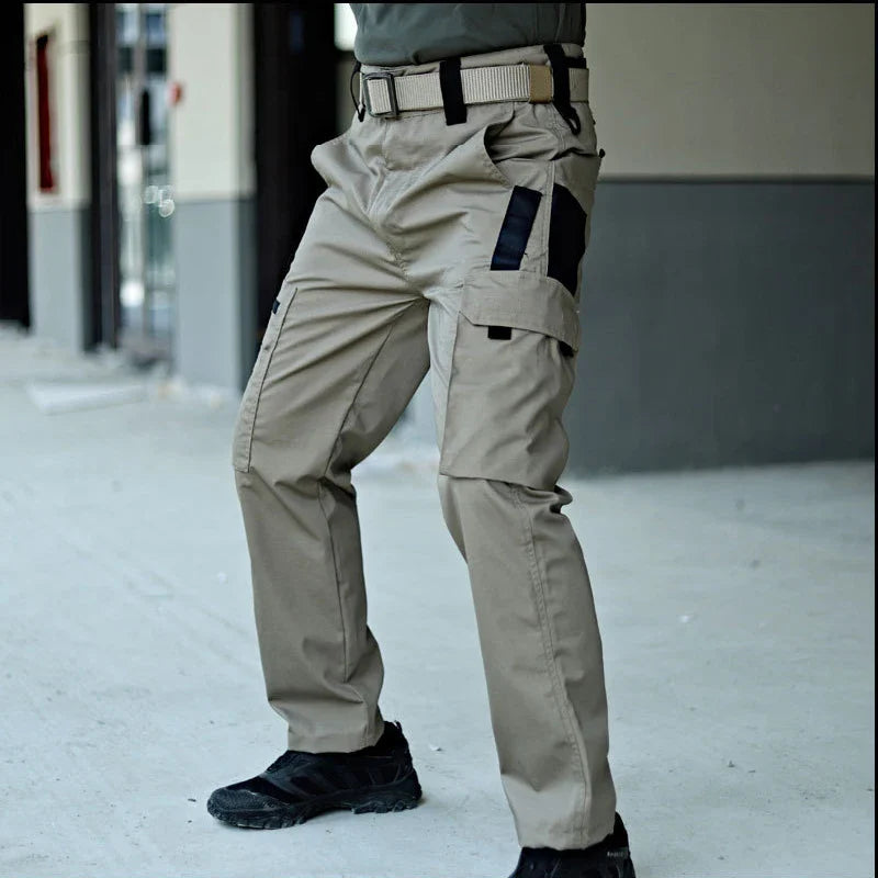 2024 Men's Tactical Pants Outdoor Work Casual Cargo Trousers Waterproof Multi-pocket Wear-Resistant Outdoor Training Trousers