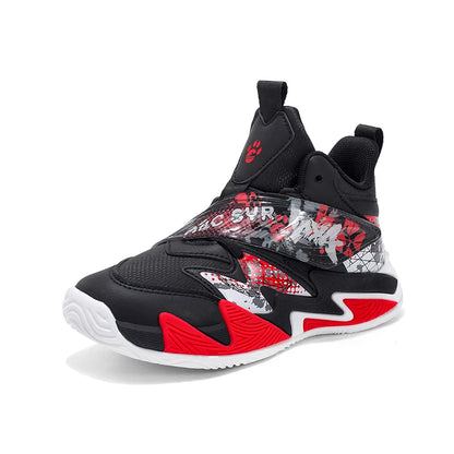Kids Basketball Shoes Tactical Boots Ankle Support Sneakers Breathable Boys Girls Sports Shoes Shock-absorbing Athletic Shoes