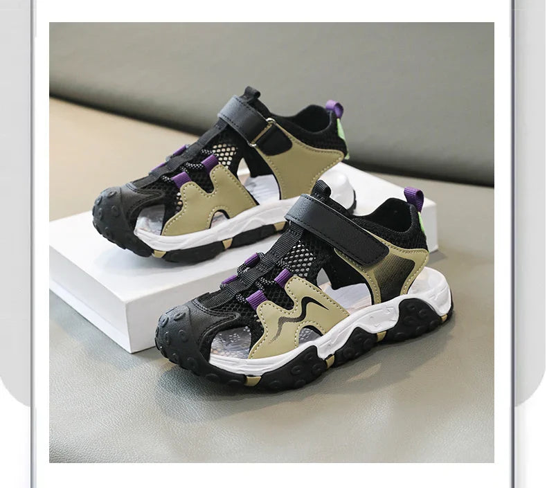 Children Sandals Summer Boys Barefoot Shoes Outdoor Water Sneakers Non-slip Fashion New Sports Sandals for Boy 4-12 Years