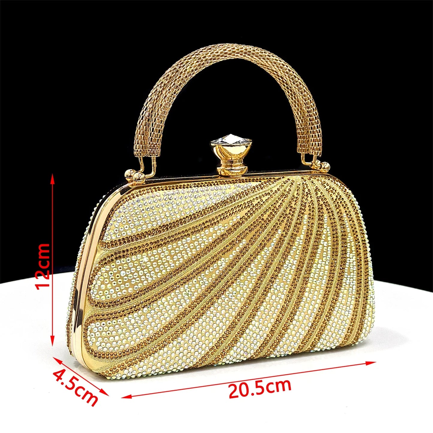 New Green Colour Pointed-Toe Diamond-Studded Party Women's High Heels Gorgeous Parties Shoes and Bag to Match