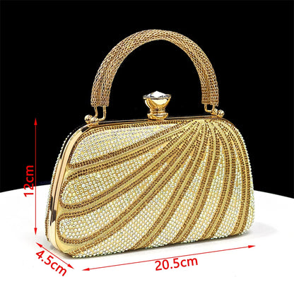 New Green Colour Pointed-Toe Diamond-Studded Party Women's High Heels Gorgeous Parties Shoes and Bag to Match