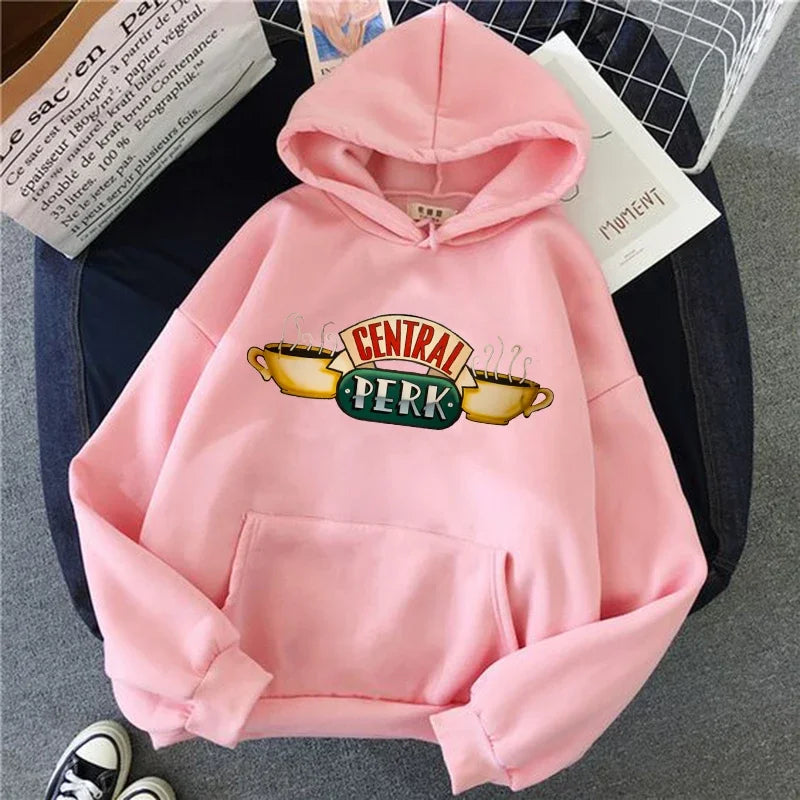 Friends TV Show Hoodies for Women, Funny Cartoon Friends Hoodies, Ullzang Graphic, Vintage Anime Sweatshirt, Female Hoody, 90s