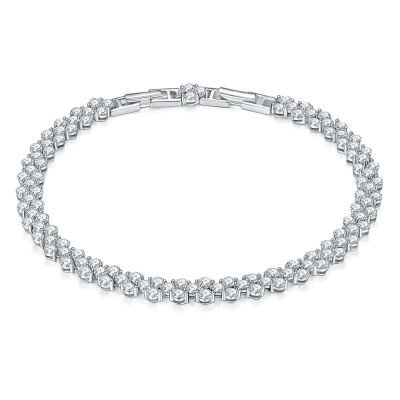 2.5mm 5.4cttw Full Moissanite Bracelet for Women S925 Sterling Silver luxury Full Diamond sparkling Wedding Jewelry