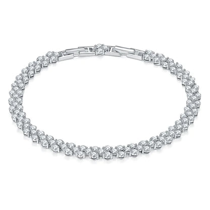 2.5mm 5.4cttw Full Moissanite Bracelet for Women S925 Sterling Silver luxury Full Diamond sparkling Wedding Jewelry