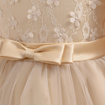 Girls Flower Embroidery Party Dresses Girl Summer Casual Holiday Gown Kids Variety Fashion Evening Clothes Birthday Princess Wea