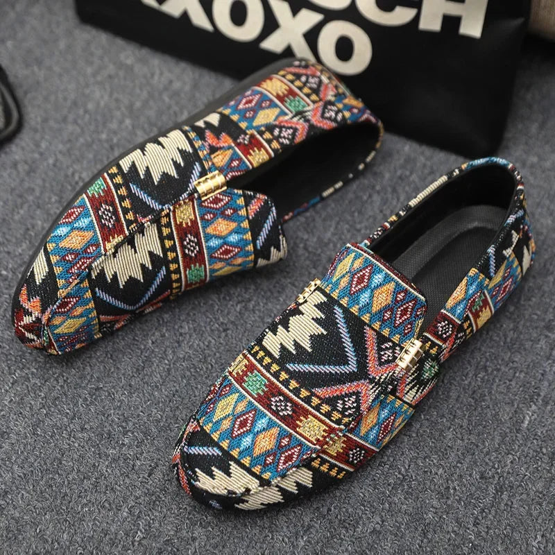 Summer Outdoor Men's Casual Shoes Breathable Man Loafers Lazy Shoes Comfortable Walking Sneakers Non-slip Flats Driving Shoes