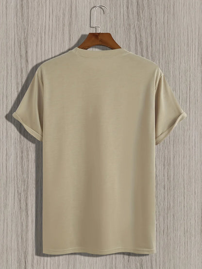 Men's 100% cotton summer loose fitting casual New York print round neck short sleeved T-shirt top O-neck Pactwork Casual T shirt