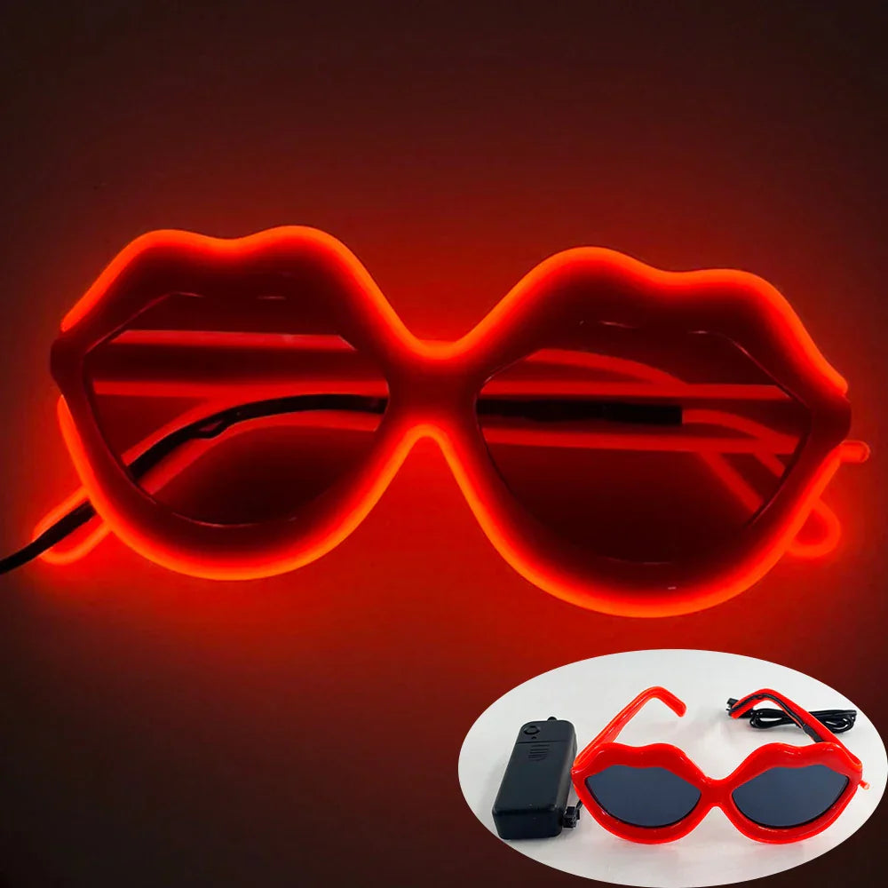LED Just Married Glasses Wedding Bride To Be Surprise Gift Couple Glasses Souvenirs Glowing Heart Glasses Married Sunglasses