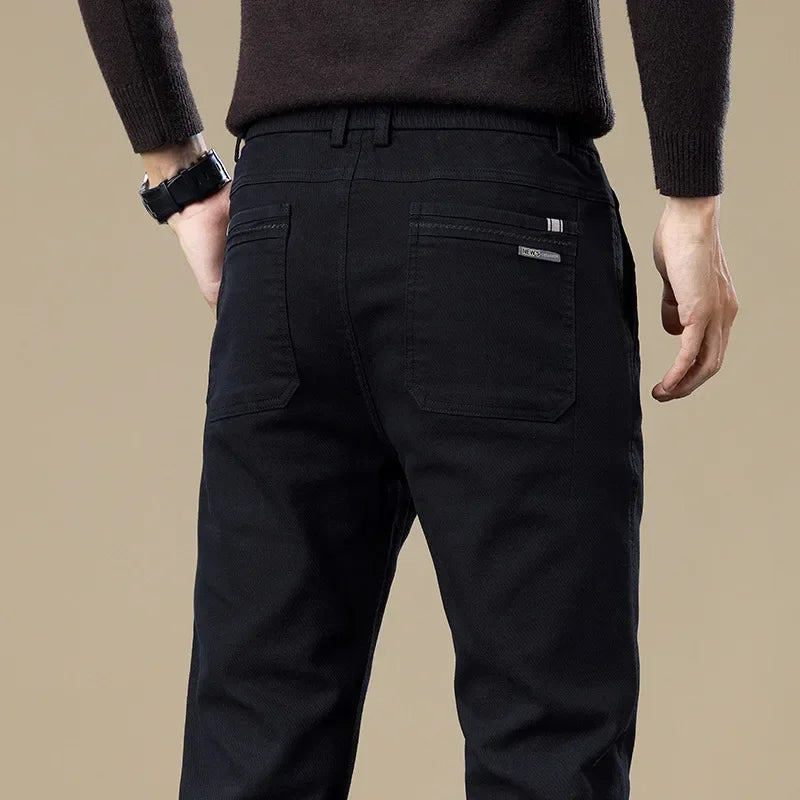 New Winter High-End Business Men's Suit Pants Autumn and Winter Slim Straight Casual Pants Versatile Fashion Trousers Korean