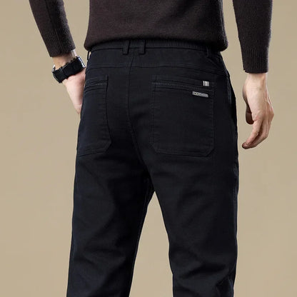 New Winter High-End Business Men's Suit Pants Autumn and Winter Slim Straight Casual Pants Versatile Fashion Trousers Korean