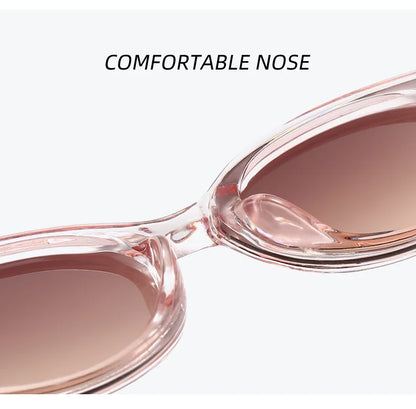 Glasses Stylish Fashion Designer Women Men Sunglasses Cute Oval Trending Shades Unisex Glamour Eyewear UV400