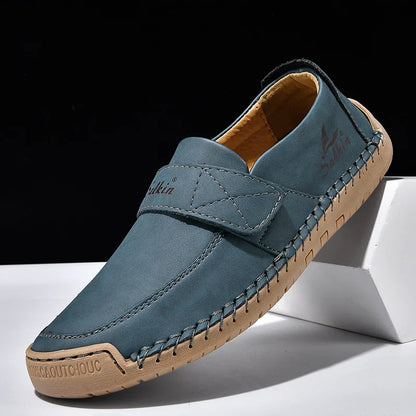 Men's Slip On Loafers Soft Leather Preppy Lightweight Breathable Driving Shoes Non Slip Daily Fashion Casual Outdoor Sneakers