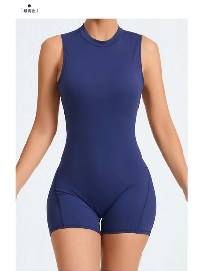 Women's High Elasticity Sports Jumpsuit Yoga Set Fitness Combination Lift Buttocks Bare Back Gym Sexy Romper for Active Women