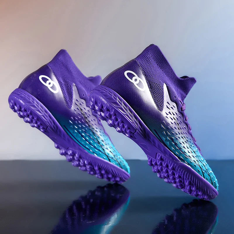 New Men Soccer Shoes Long Spikes Ultralight Football Boots Breathable Sneakers Indoor Match Cleats Training Drop Shipping