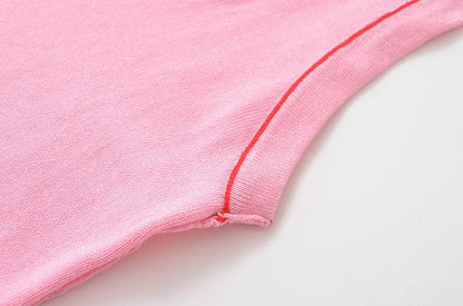 Women's Sleeveless Knit Tank Tops, V Neck ,Contrast Trims, Female Camis, Chic Vest Fashion