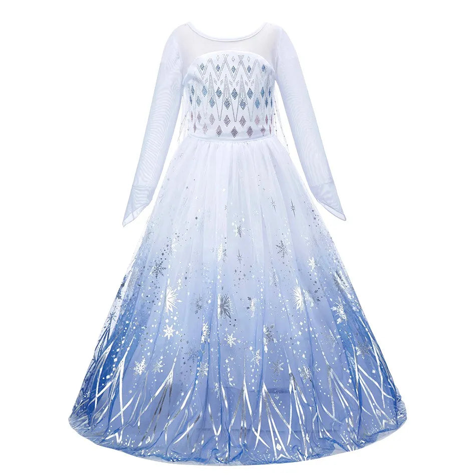 Vestido de Criança Branca de Neve Cinderela Aurora Anna Elsa Fantasia Menina Cosplay Vestido Infantil Encanto Mirabel Pequena Sereia Roupas de Halloween