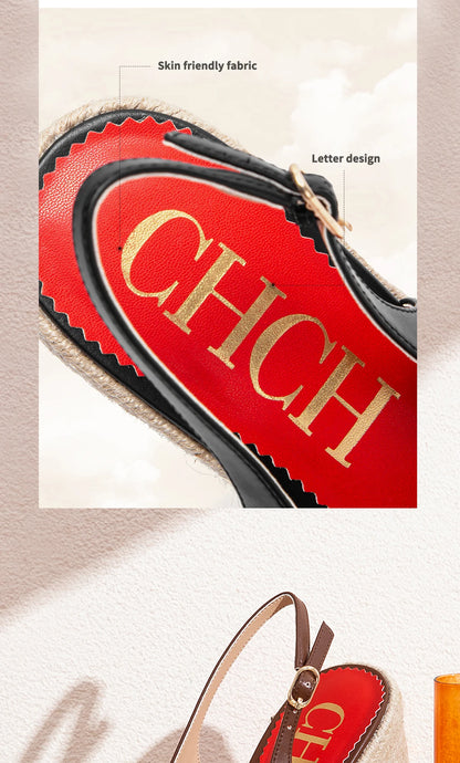 Women's Sandals Summer New Wedge Fish Mouth High Heel Open Toe Platform Summer Formal Shoes 8.5cm