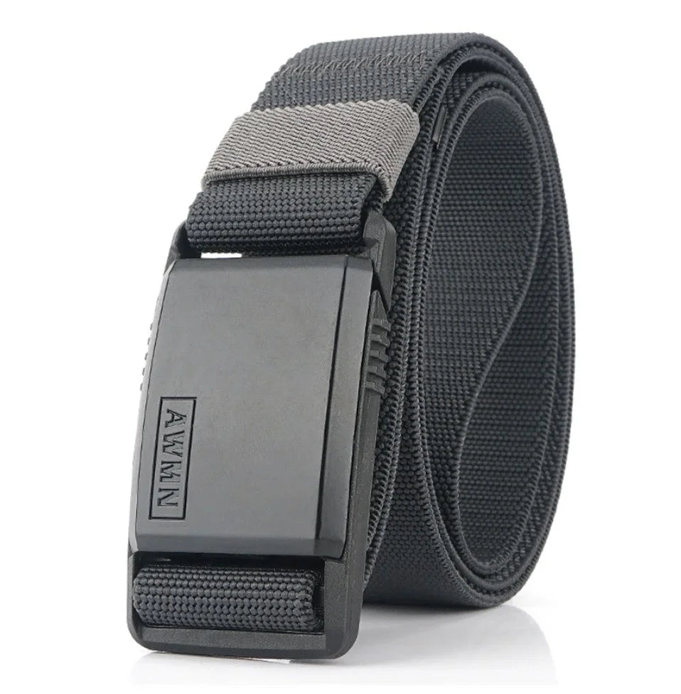 2026 New Fashion Nylon Belt  Magnetic Buckle Adjustable Belts For Men Elastic Belts High Quality Wear-resistant Training Belt