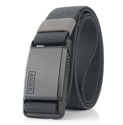 2026 New Fashion Nylon Belt  Magnetic Buckle Adjustable Belts For Men Elastic Belts High Quality Wear-resistant Training Belt