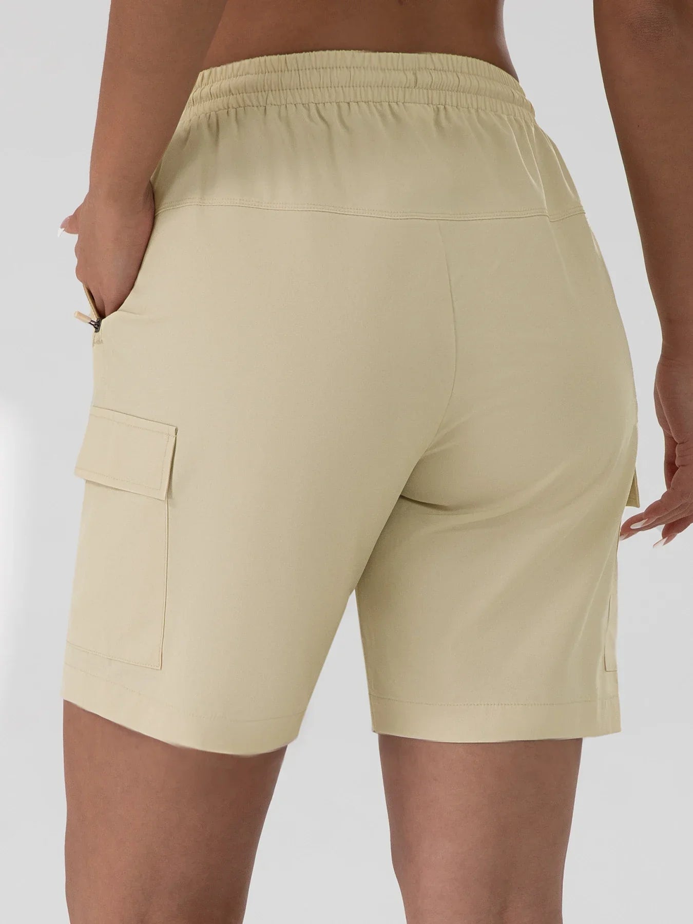 1/2 PCS  Loose Women Shorts with 2 Flap Pockets Adjustable Drawstring Cargo Short Outdoor Quick Dry Lightweight Shorts