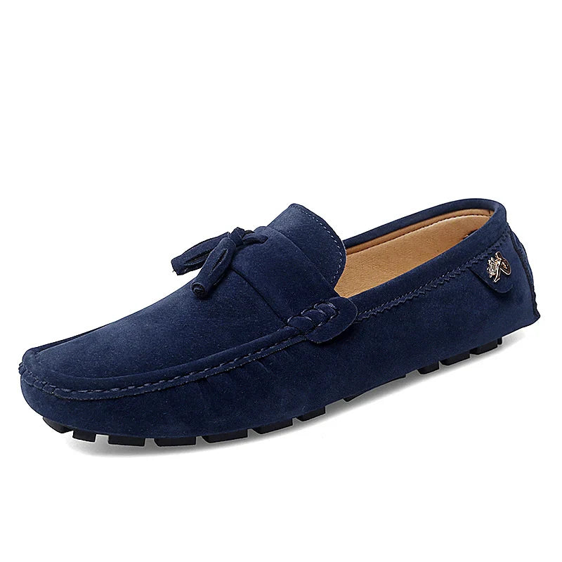 2025 New Beanie Shoes Men's Tassel Frosted Soft Sole Korean Style Easiest for Match Fashion Casual Shoes British Lazy Driving Trbottomy Shoes