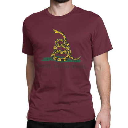 Men Women T-Shirts Dont Tread On Me American Liberty Or Death Leisure Pure Cotton Tees  Gadsden Flag T Shirts Crewneck Clothes